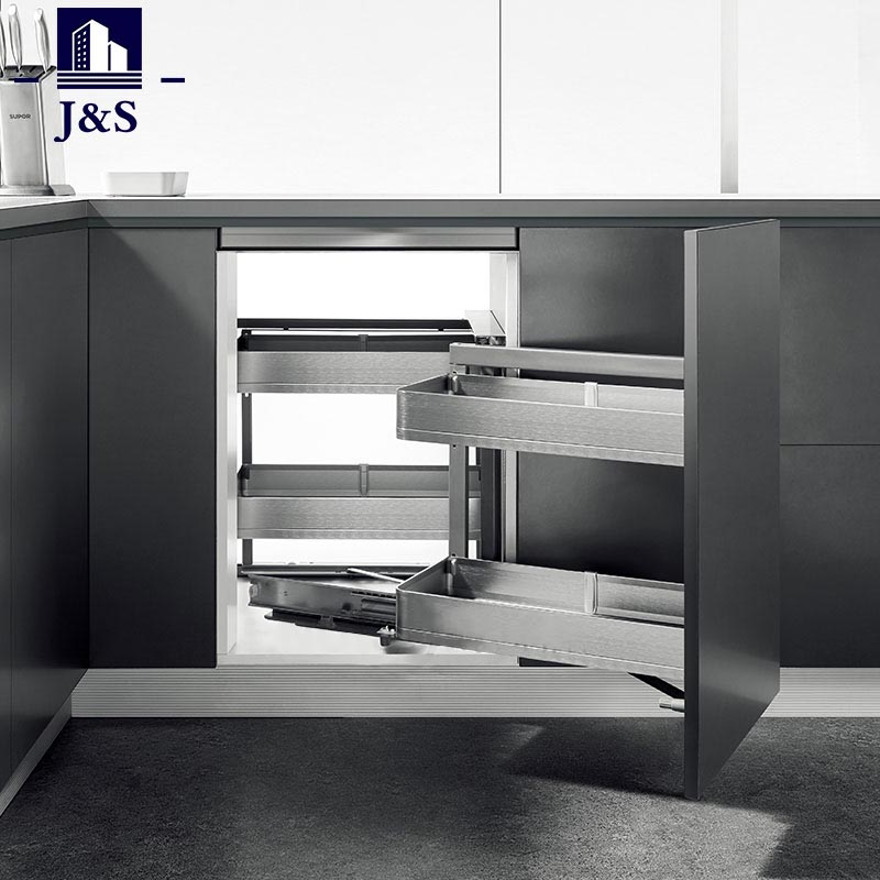 Magic Corner Draaibare Plank Keukenkast Uittrekmand Draaimand